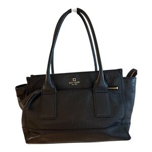 Kate Spade Black Structured Leather Tote